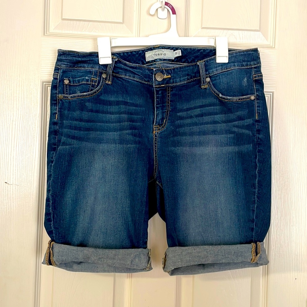 Torrid Bermuda Dark Wash Shorts